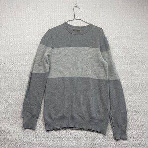Rorie Whelan Knit Sweater Mens Size M Pullover Golf Grey Color Block Preppy